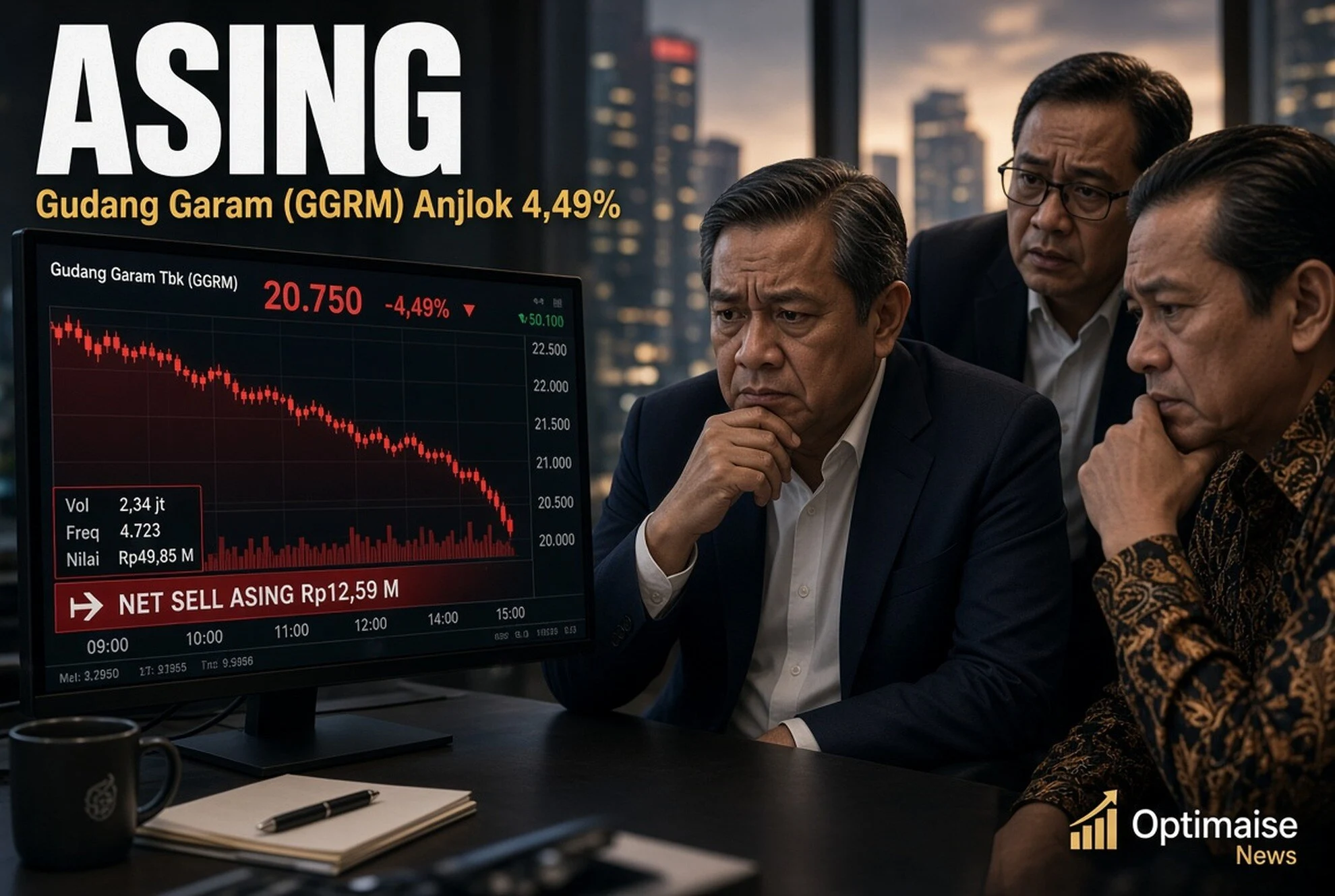 Gudang Garam (GGRM) Anjlok 4,49% Pasca Profit Taking Asing