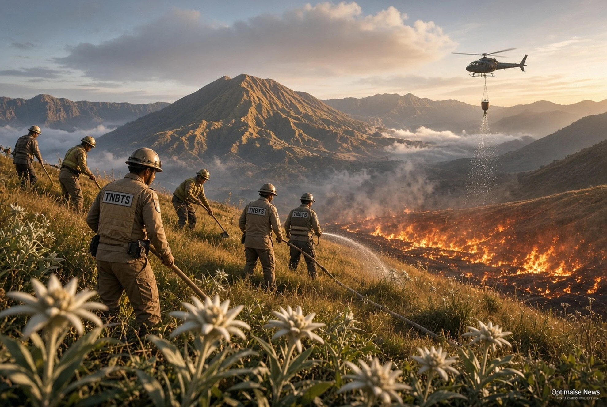 Gunung Bromo Kebakaran Duga Perapian di Jalur Desa Picu Api Bromo 176