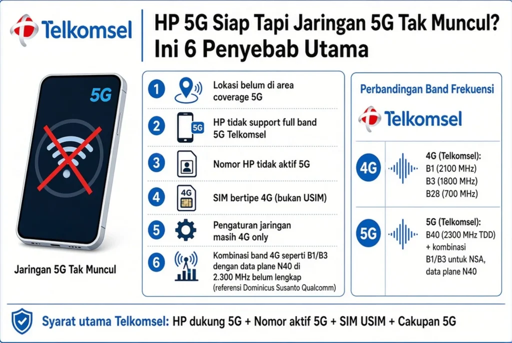 Status SIM dan aktivasi layanan 5G di nomor Anda