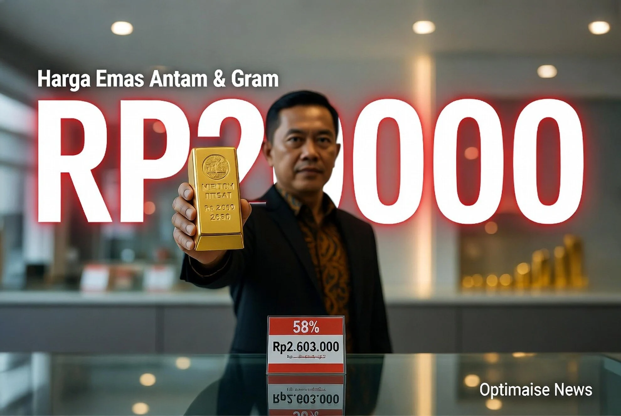 Harga Emas Antam & Gram Hari Ini Rp20.000 k