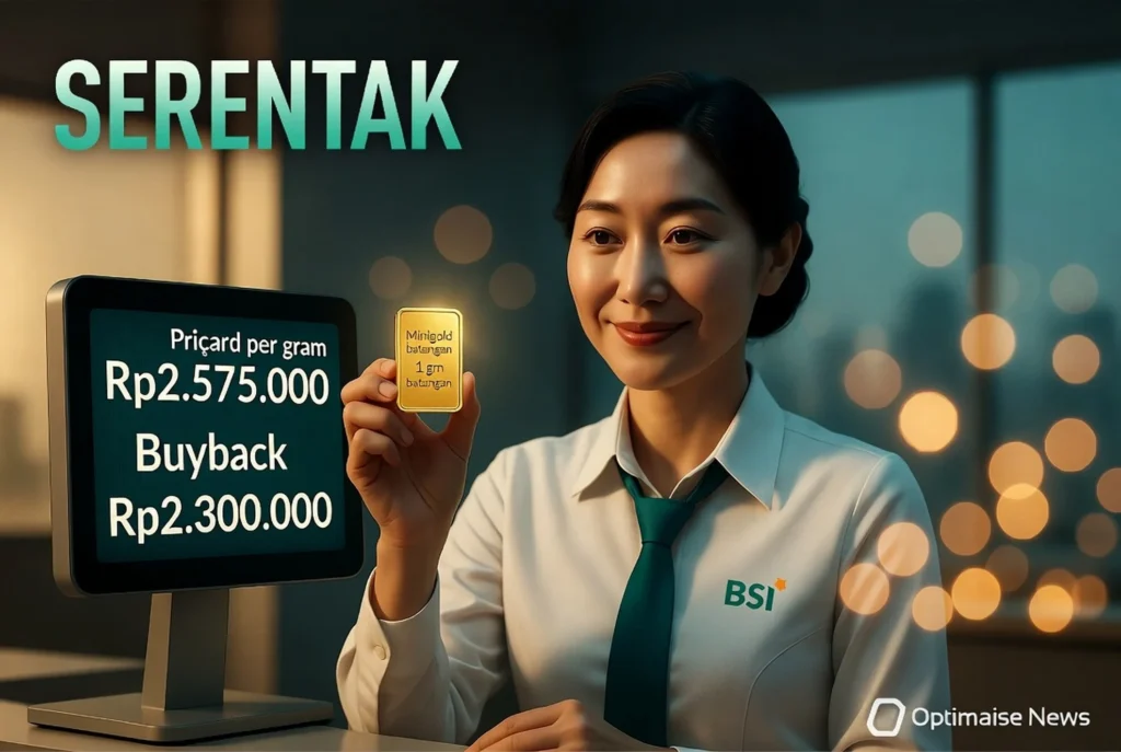 Harga Emas Batangan Pecahan Kecil Turun Serentak