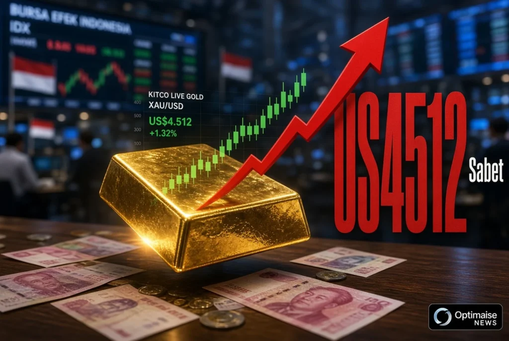 Harga Emas Berfluktuasi Sabet US$4.512