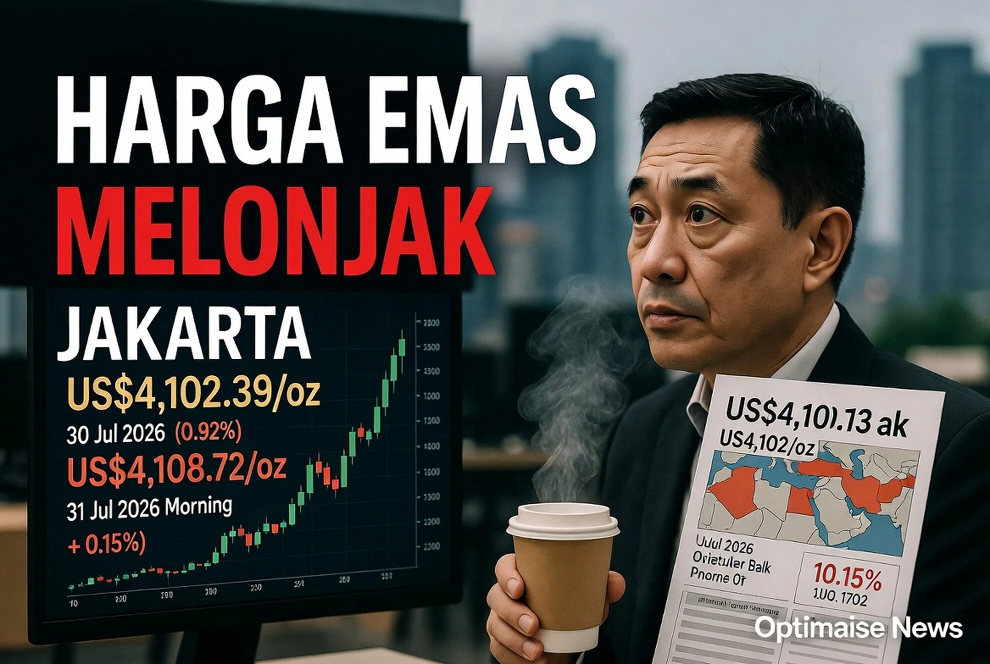 Harga Emas Melonjak Pasca The Fed Tahan Suku Bunga