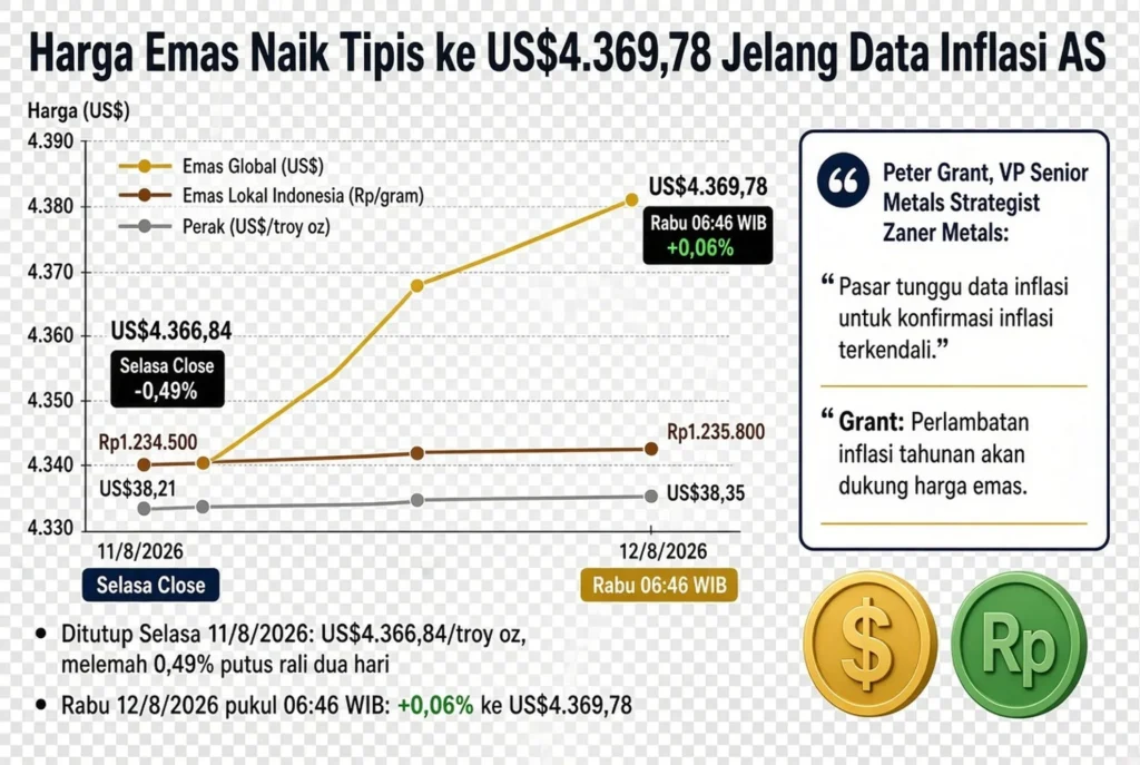 Harga Emas Hari Ini, Update Rabu, 12 Agustus di Platform Perdagangan