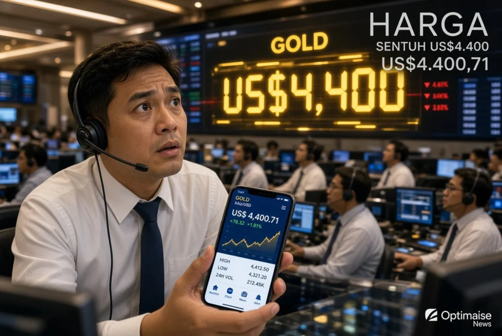 Harga Emas Sentuh US$4.400 usai Payroll AS Turun Tajam