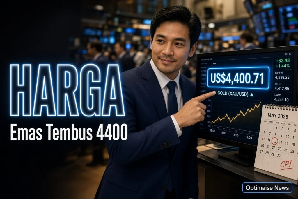 Harga Emas Tembus 4400 Ons Troi Usai Reli 7,5% Pekan Lalu