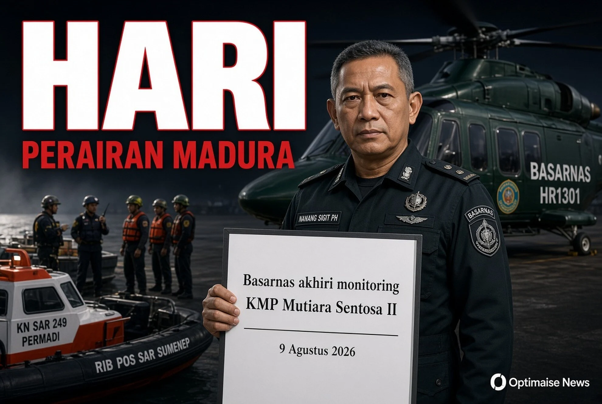 Hari ke-7: Basarnas Tutup Monitoring KMP Mutiara Sentosa II