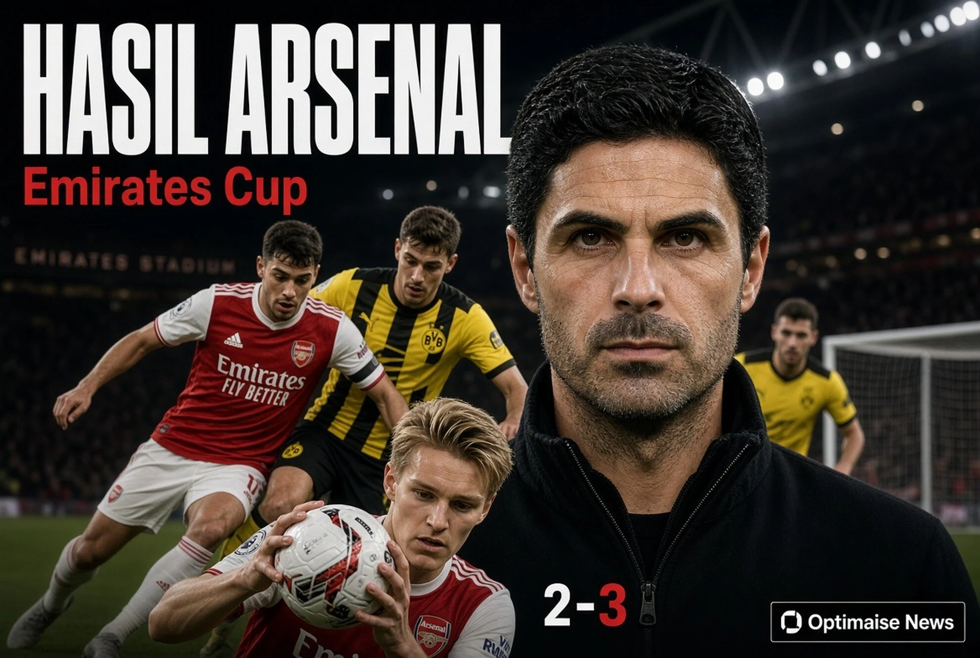 Hasil Arsenal vs Dortmund 2-3, The Gunners Juara lewat Adu Penalti 5-4