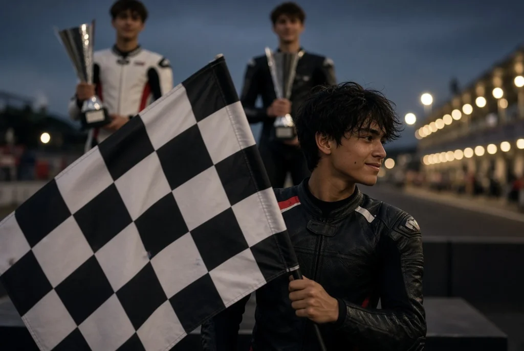 David Almansa Juara, Ogden DNF, Podium Moto3 Inggris 2026