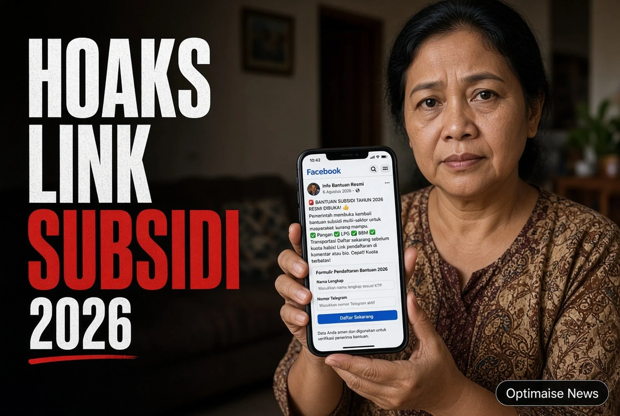 Hoaks Link Subsidi 2026 Minta Telegram, Klaim Palsu