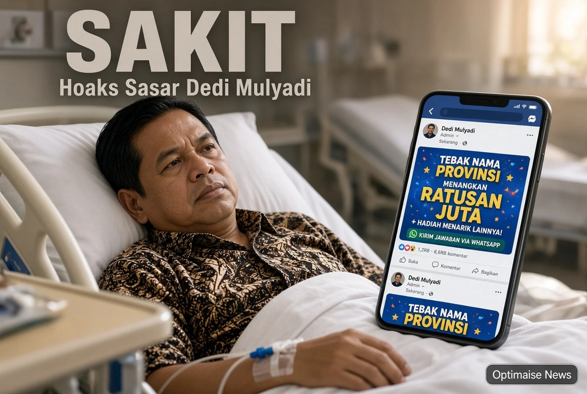 Hoaks Sasar Dedi Mulyadi: Video Hadiah Puluhan Juta dan Foto Sakit