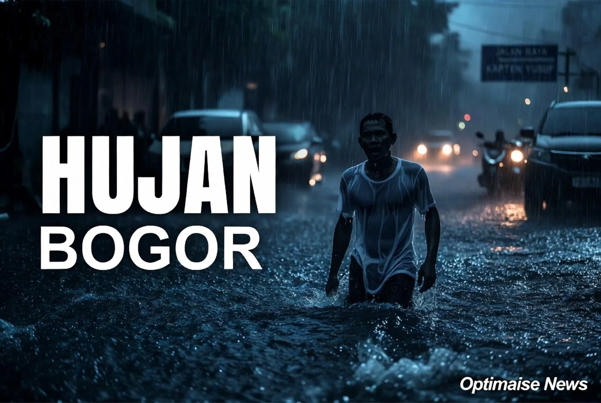 Hujan deras picu banjir Kapten Yusuf, lalin Bogor macet