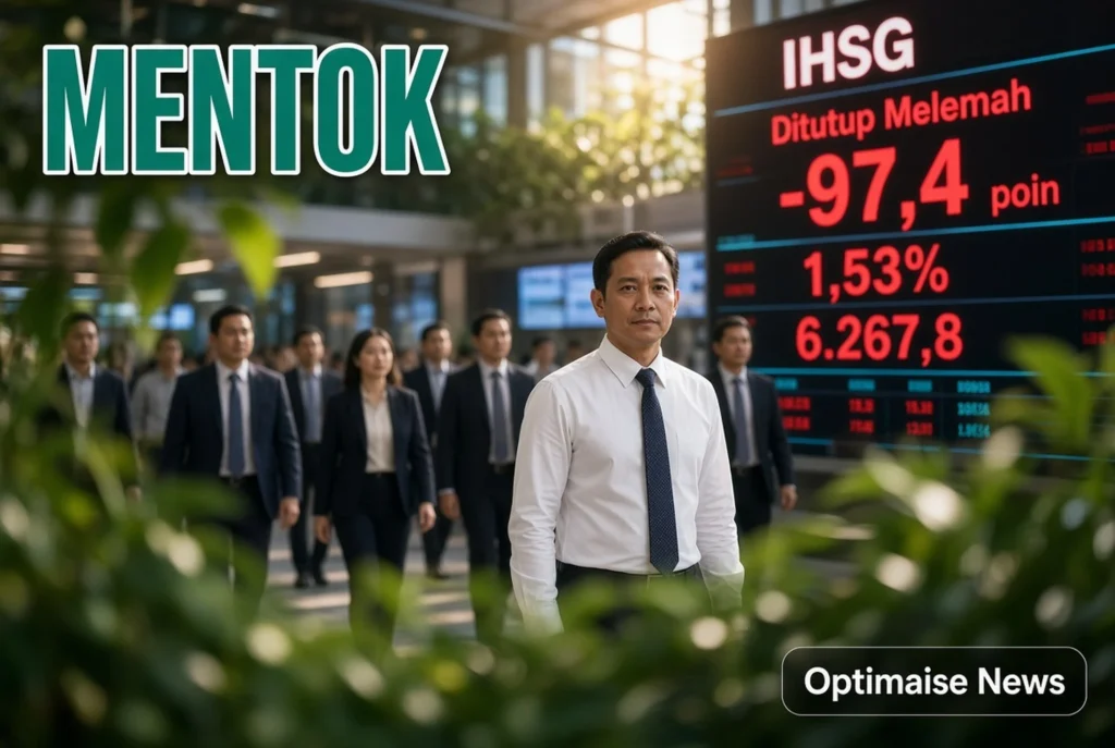IHSG Turun 1,53% ke 6.267, Tiga Saham Mentok ARA