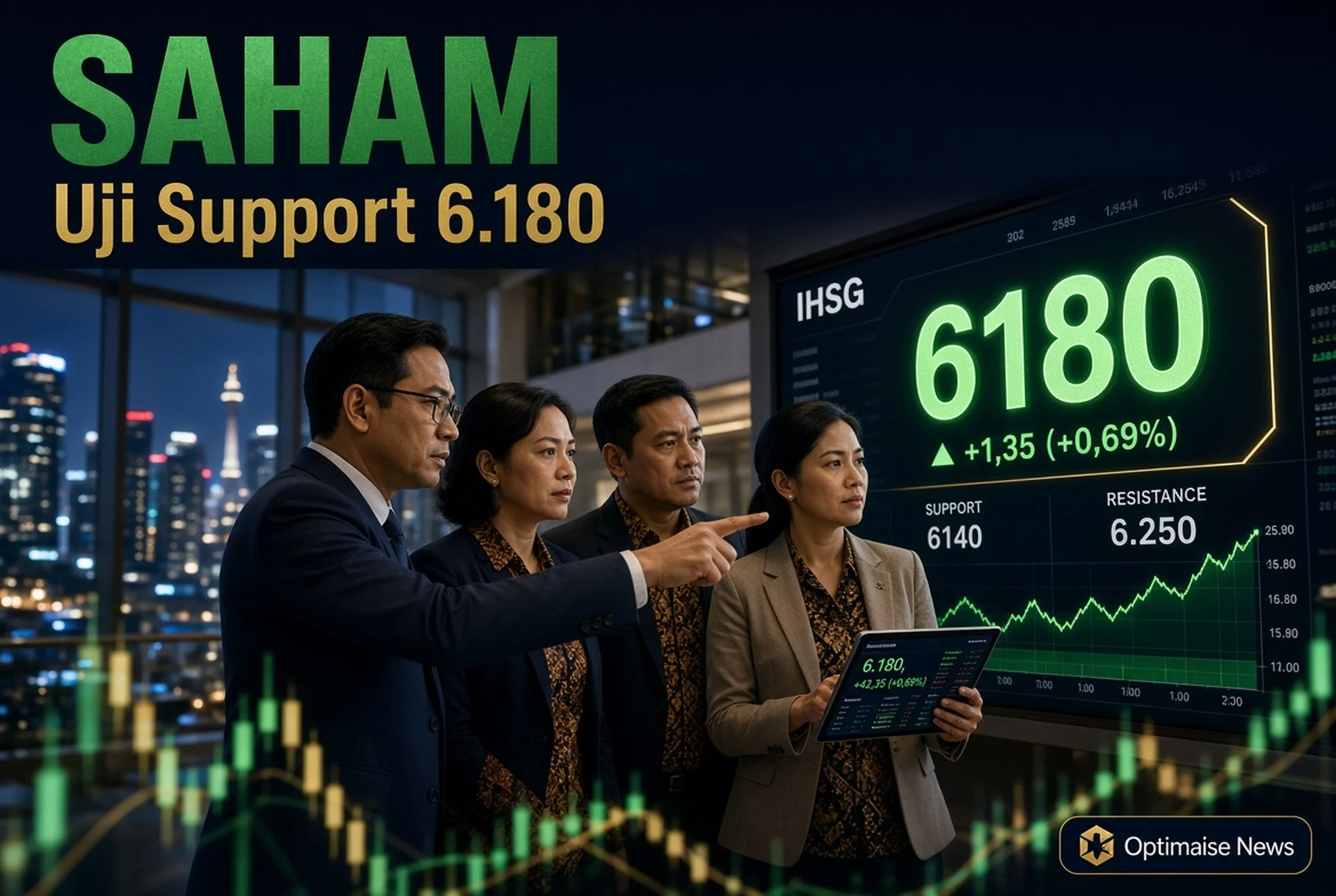 IHSG Uji Support 6.180, 4 Saham Trading MNC Rekomendasi