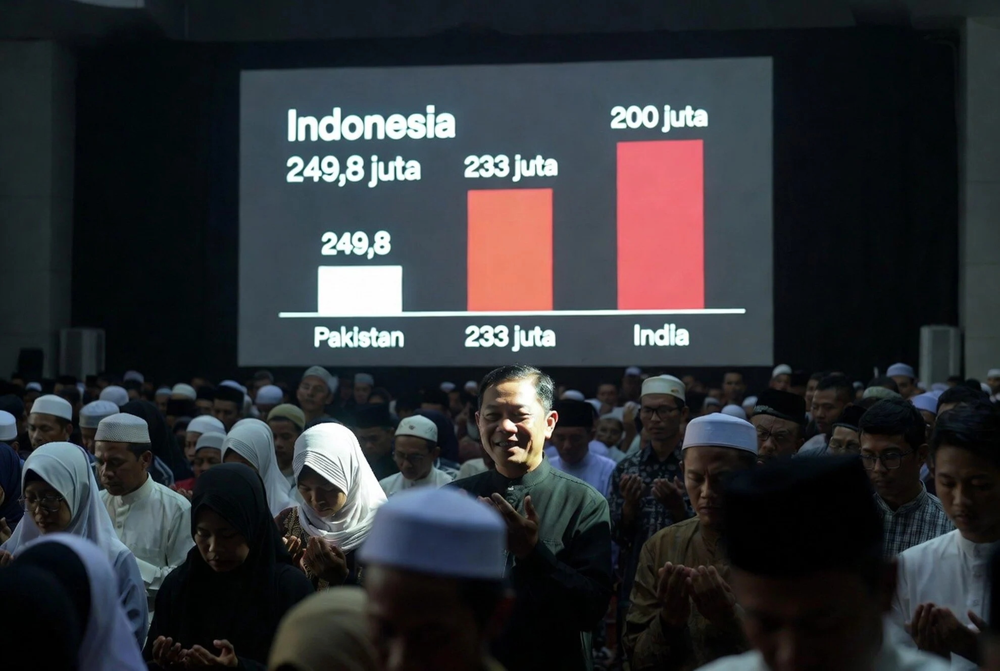 Indonesia Juara Asia dengan 249,8 Juta Penduduk Muslim
