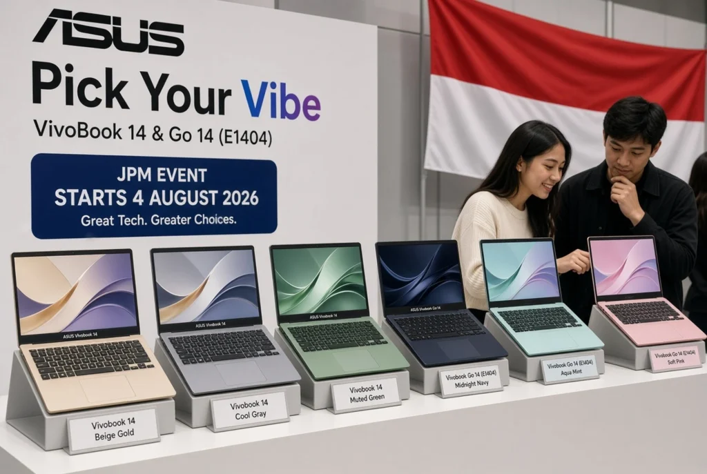 Pilih varian warna sesuai kebutuhan dengan 6 opsi Vivobook