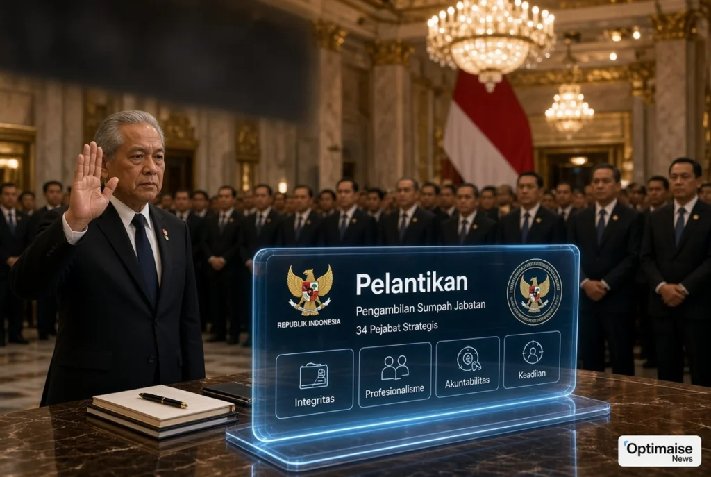 Jaksa Agung Lantik 34 Pejabat Strategis di Kejaksaan Agung