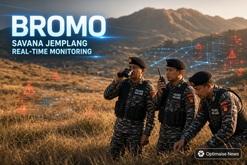 Jemplang Bebas Api-Asap, Polres Malang Siaga Savana Usai 176 Ha Bromo