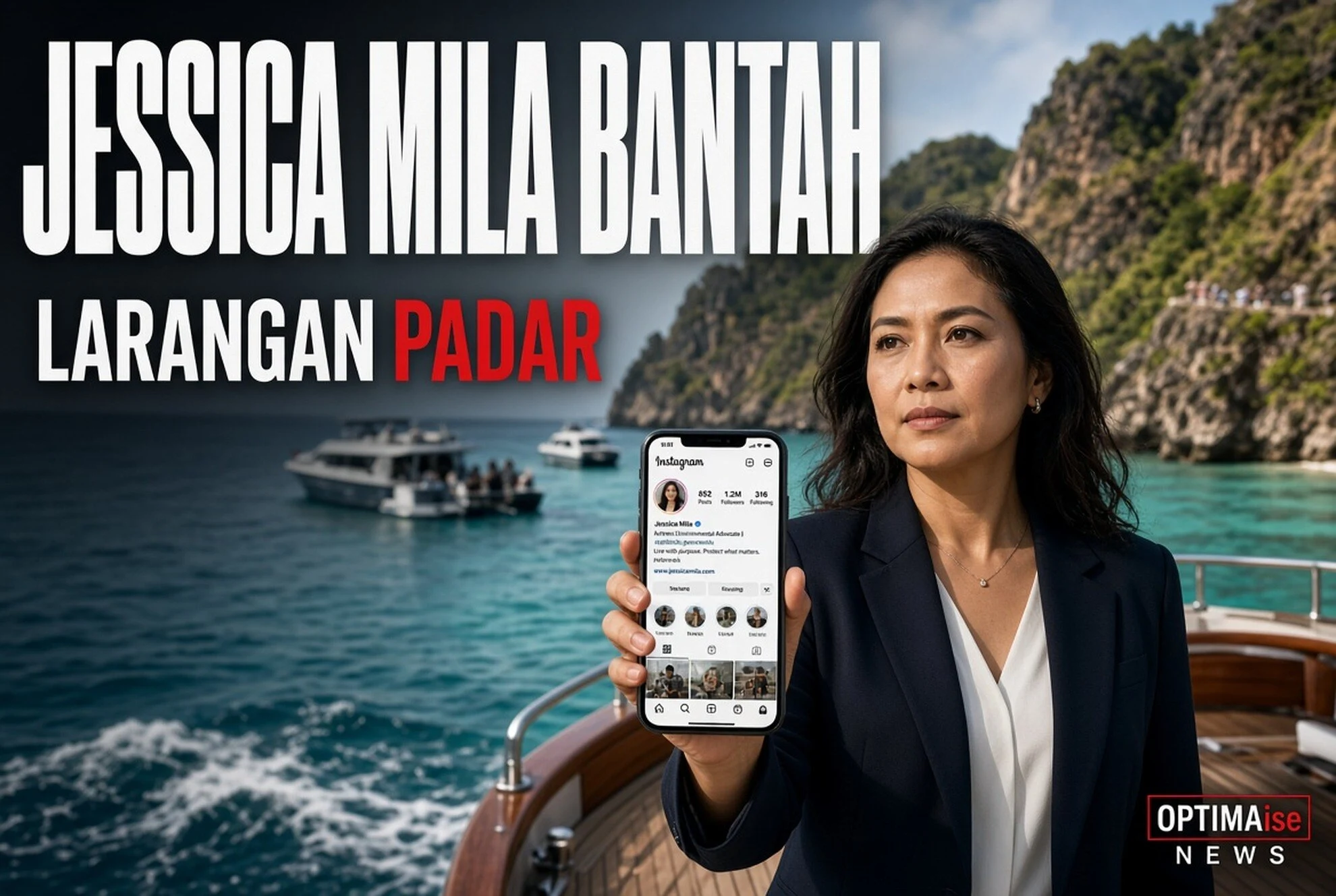 Jessica Mila Bantah Paksa Kapal ke Padar, Suami Dukung Klarifikasi