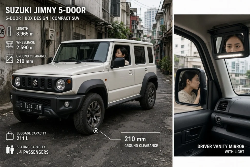 Pintu belakang plus ground clearance 210 mm di jalan rusak
