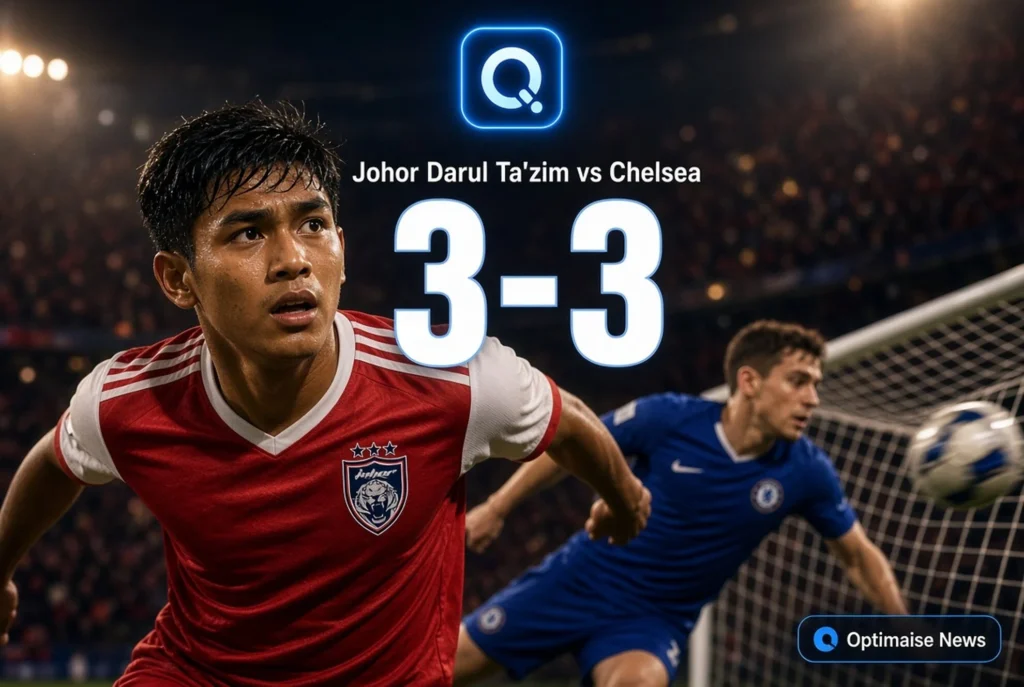 Johor Darul Ta'zim vs Chelsea Imbang 3-3 di Larkin