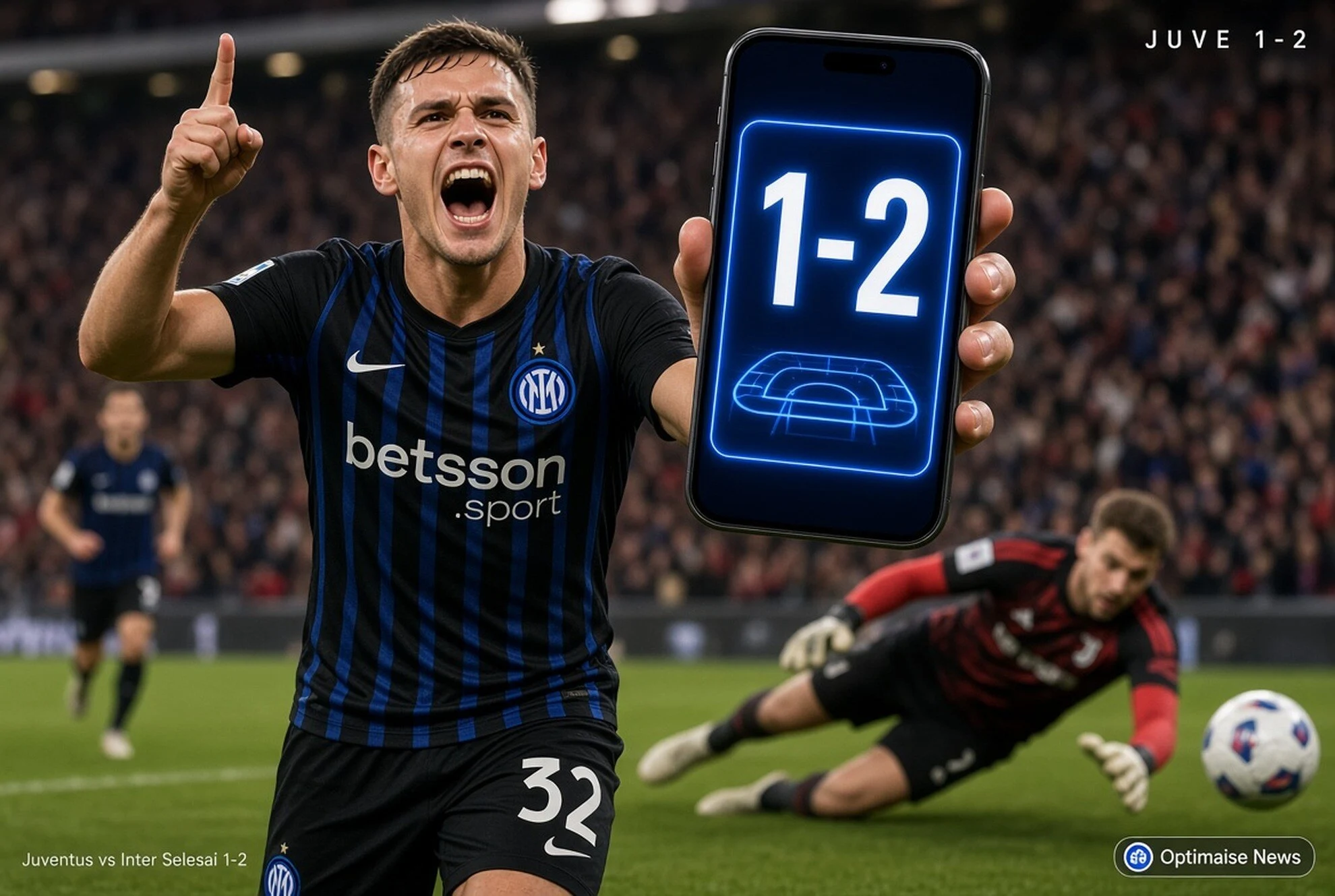 Juventus vs Inter Selesai 1-2, Inter Akhiri Rekor Juve Pramusim
