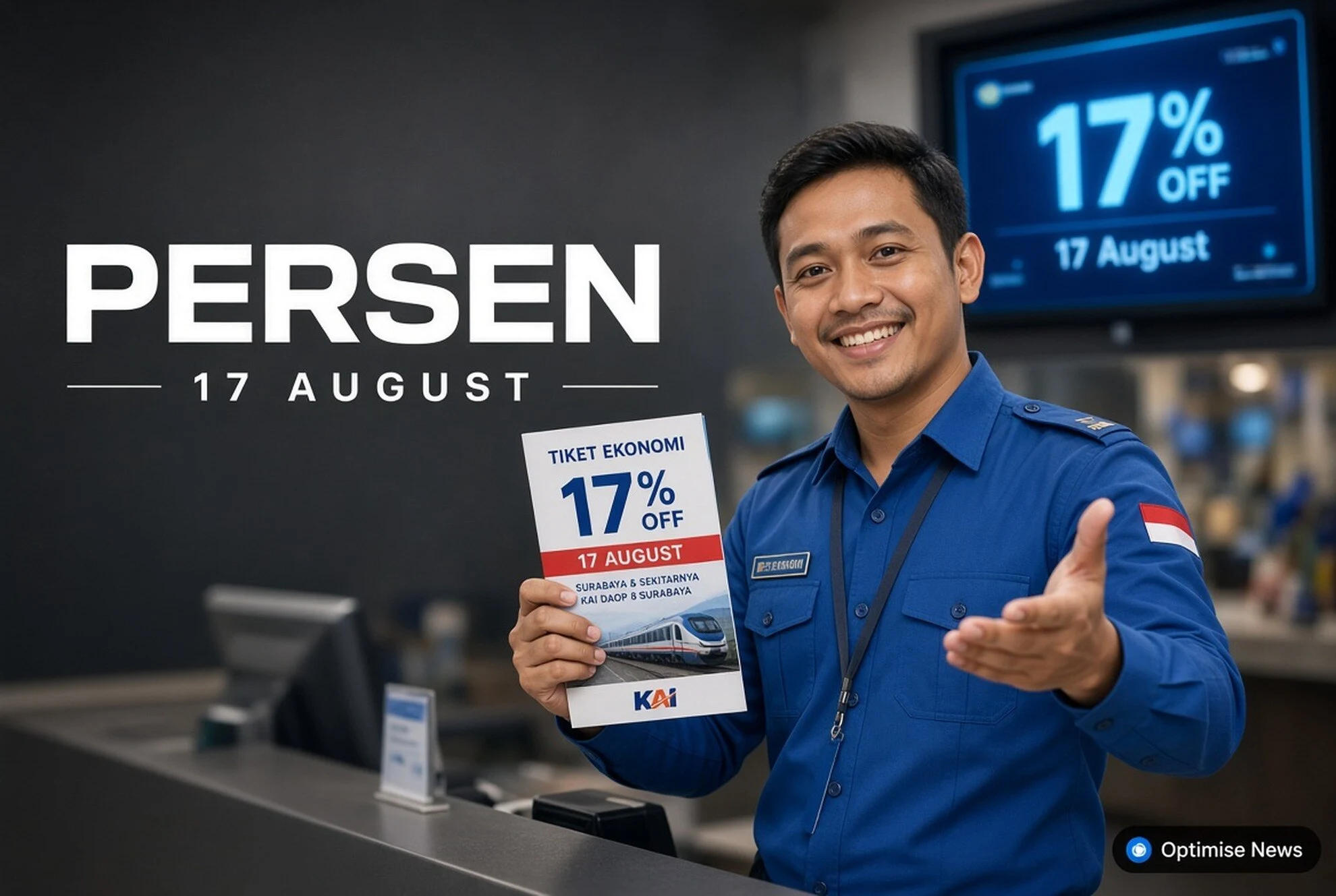 KAI Daop 8 Rayakan HUT ke-81 RI dengan Diskon Tiket 17 Persen