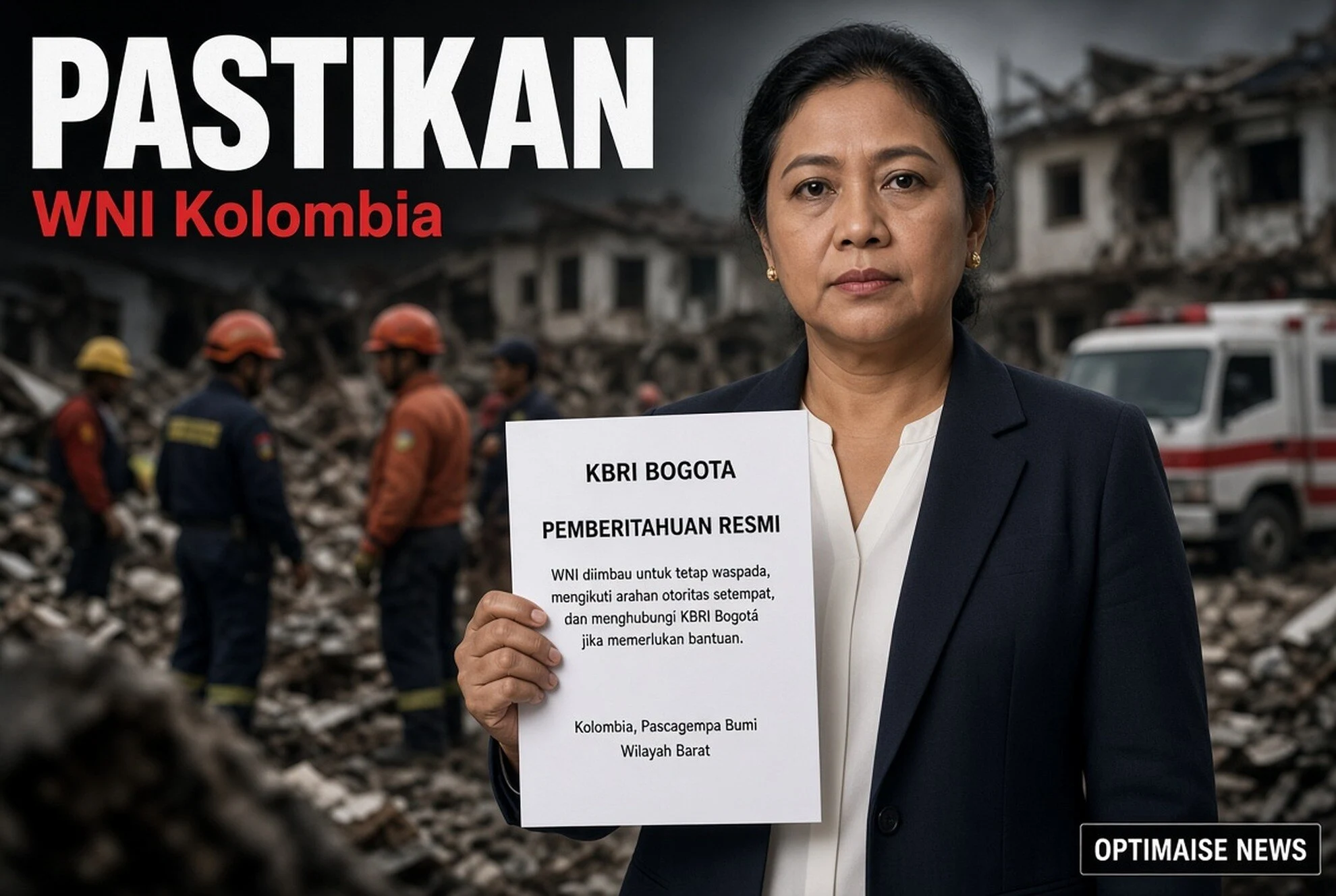KBRI Pastikan WNI Kolombia Aman, Gempa M 7,4 Tewaskan
