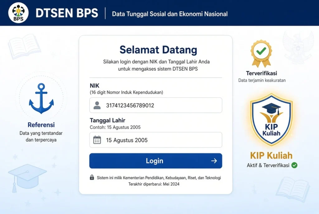Langkah Verifikasi di Portal DTSEN BPS dengan NIK dan Tanggal Lahir