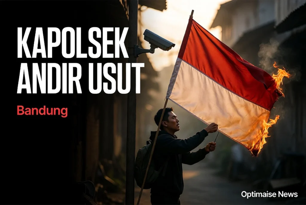 Kapolsek Andir Usut Bakar Bendera Merah Putih Maleber