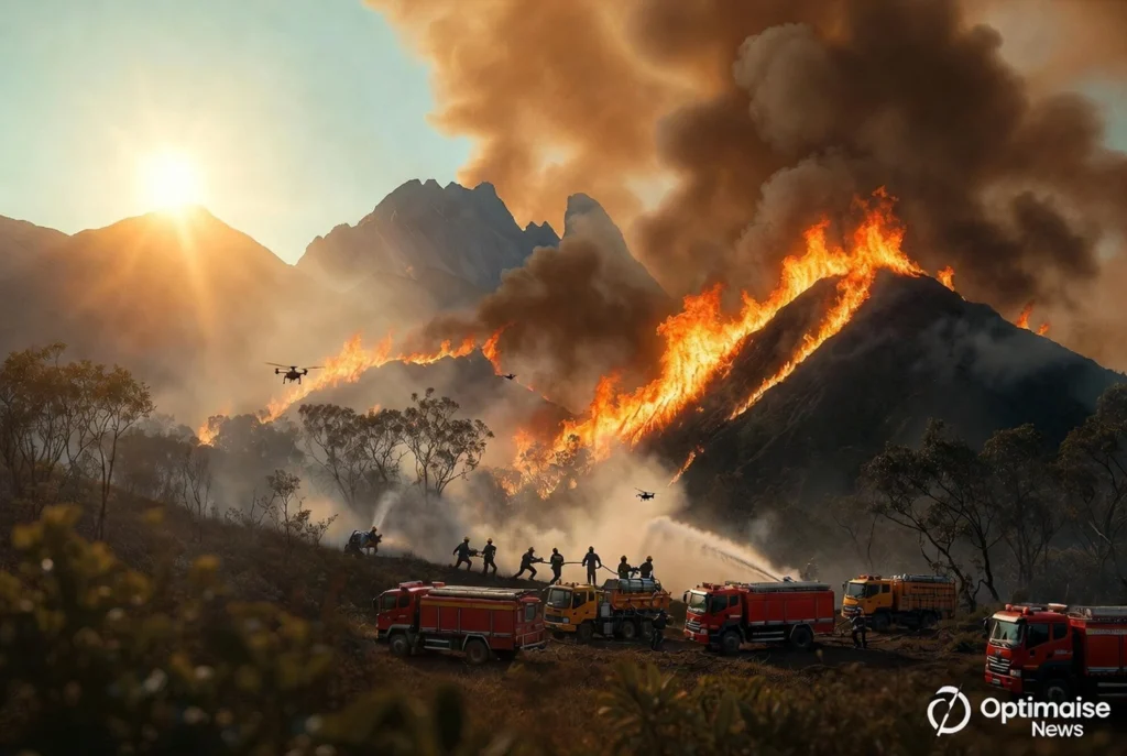 Kebakaran Bromo Masih Tak Padam hingga Jemplang