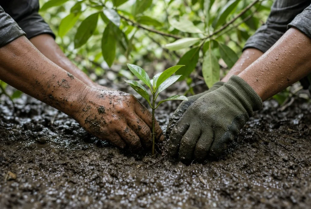 Aksi Nyata Lepasliar Burung dan Tanam Mangrove