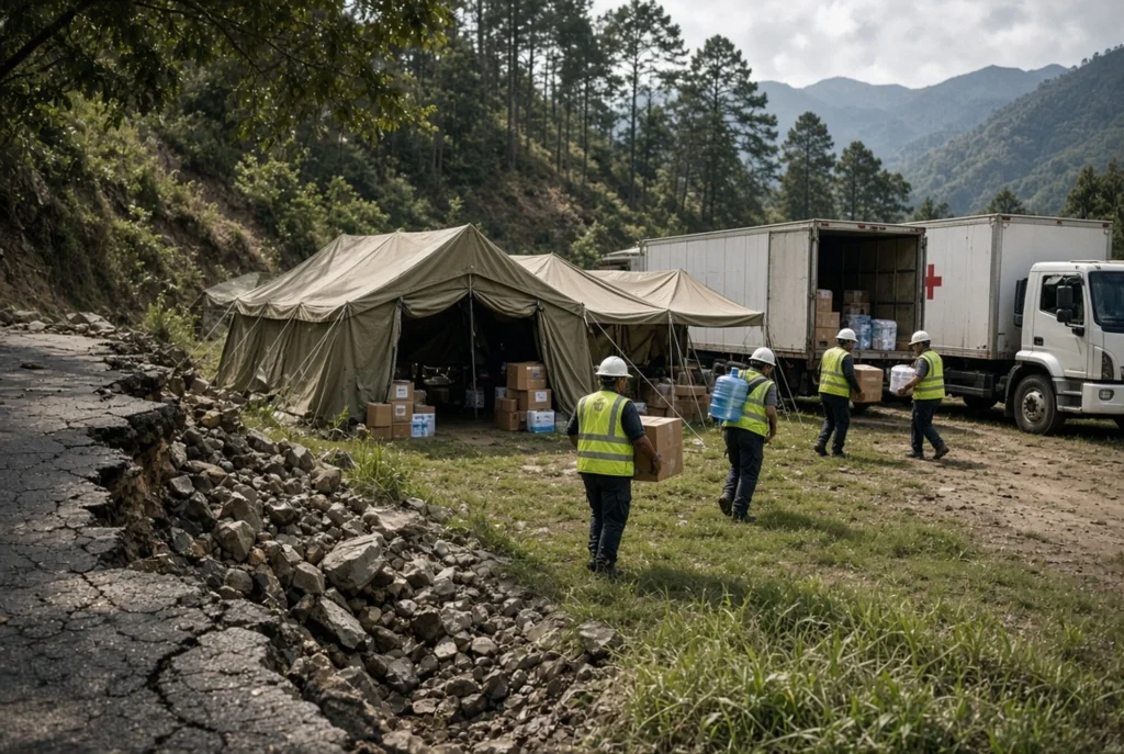 Darurat nasional dan mobilisasi bantuan pemerintah Kolombia