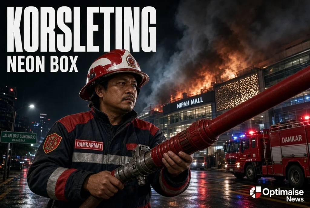 Korsleting neon box diduga penyebab kebakaran nipah mall makassar