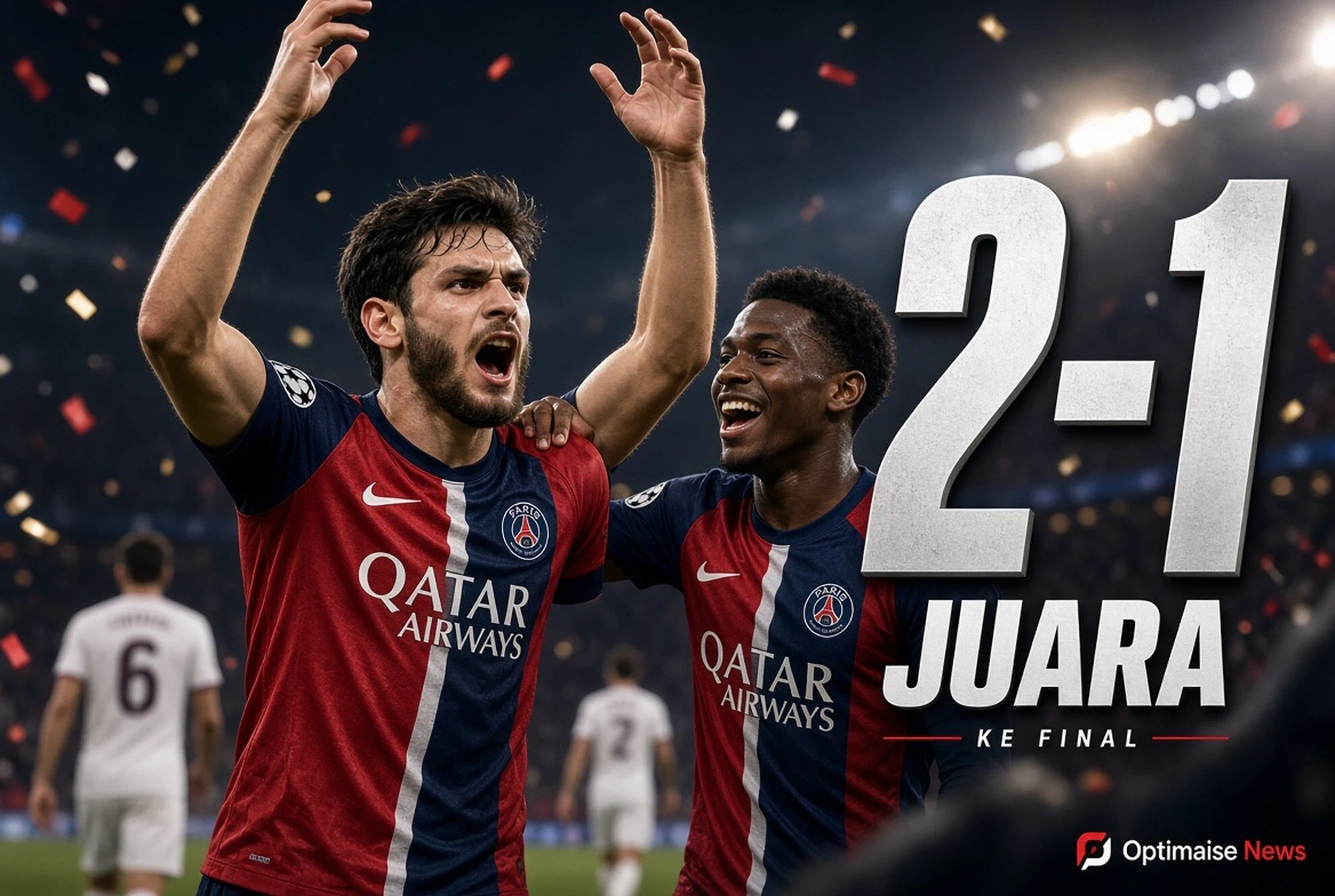 Kvaratskhelia-Doue Bawa PSG Juara Super Eropa Back-to-Back 2-1