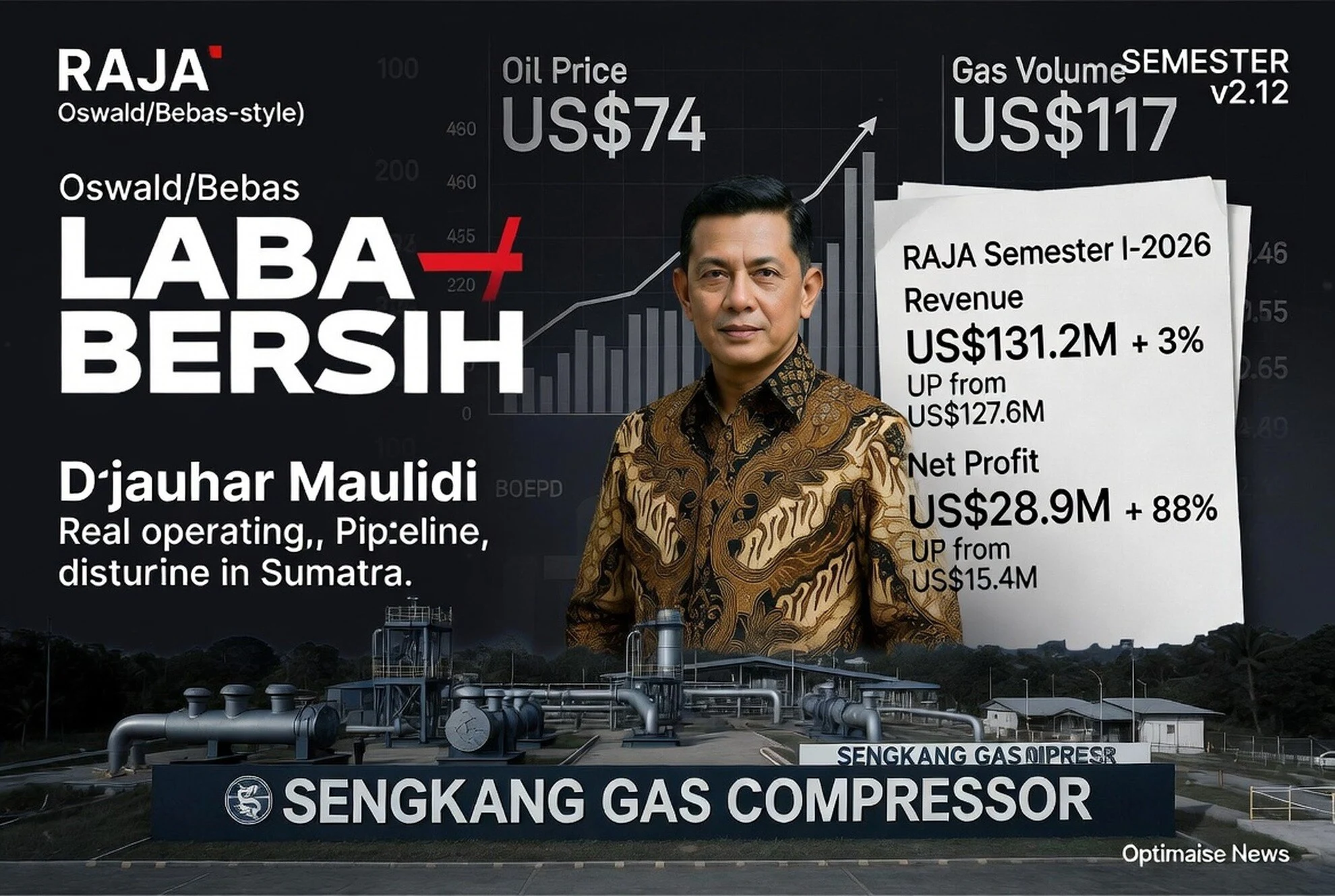Laba Bersih RAJA Naik 88% Jadi US$28,9 Juta Semester I-2026