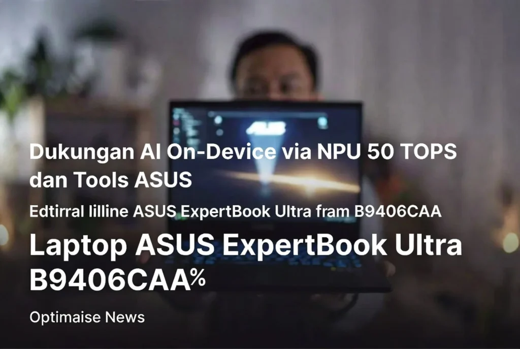 Dukungan AI On-Device via NPU 50 TOPS dan Tools ASUS