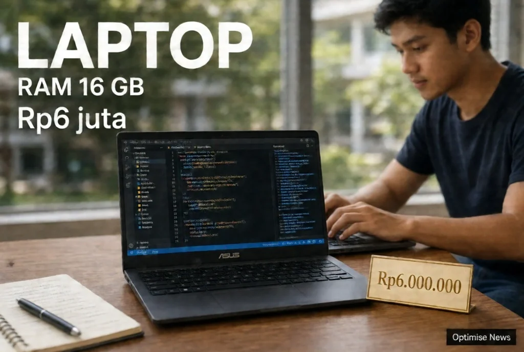 Laptop RAM 16 GB Rp6 Jutaan Siap IDE dan Emulator TI