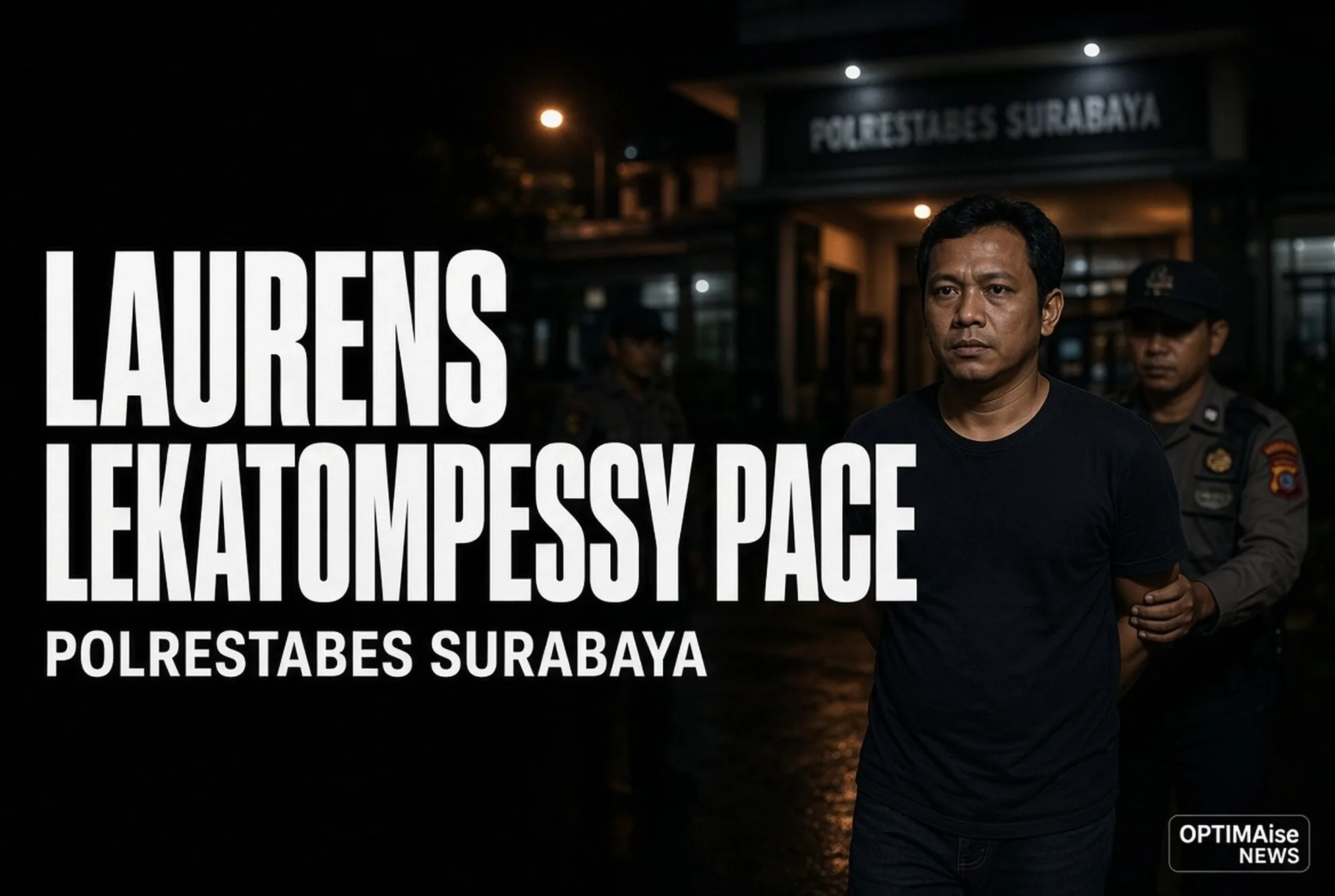 Laurens Lekatompessy Pace Menyerahkan Diri ke Polrestabes Surabaya