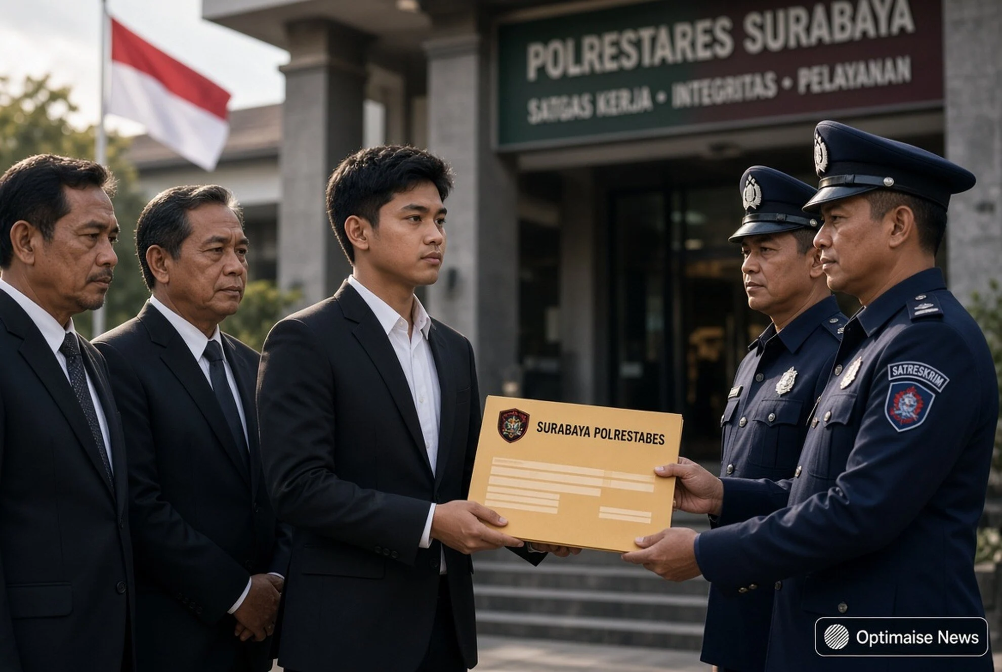 Laurens Lekatompessy Serahkan Diri ke Polrestabes Surabaya