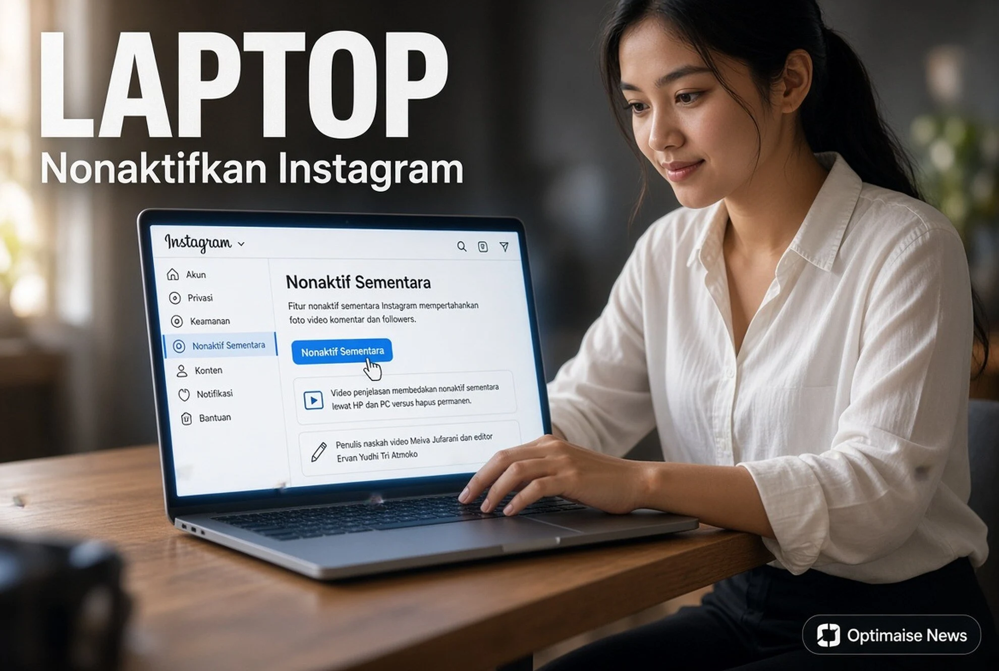 Lewat Laptop: Nonaktifkan Instagram Sementara Tanpa Kehilangan Data