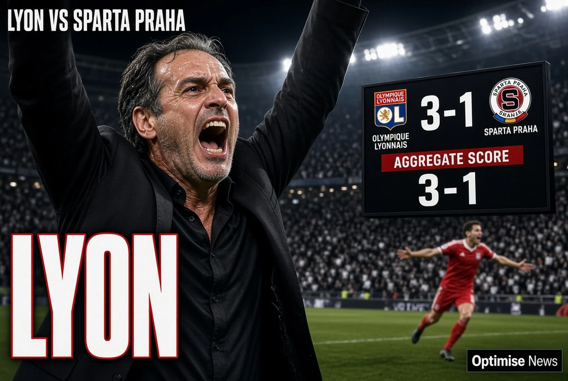 Lyon vs Sparta Praha Rebut Playoff UCL dengan 3-1, Sempit 1-2 Pertama