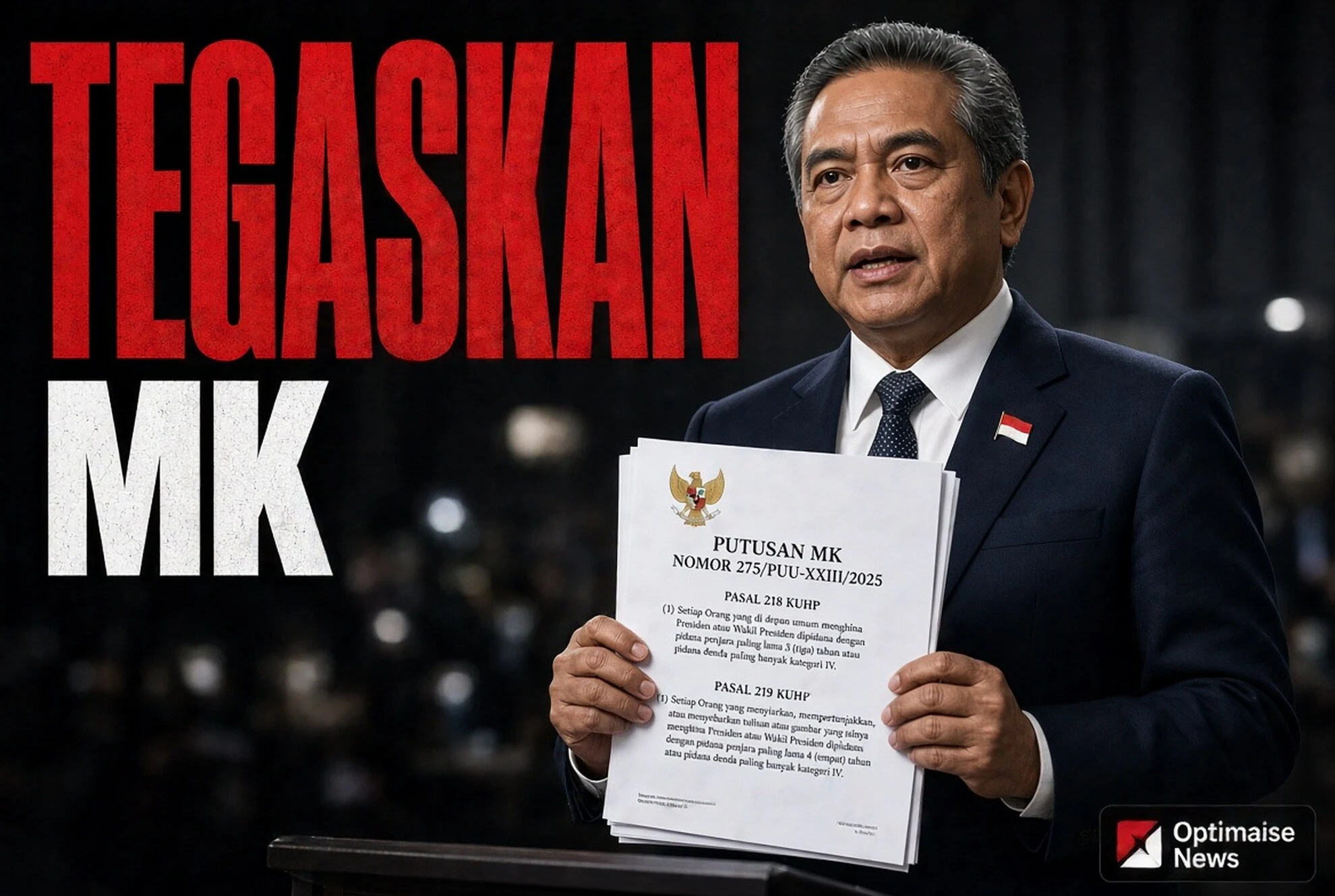 MK Tegaskan: Penghinaan Presiden Jadi Delik Aduan Ekslusif