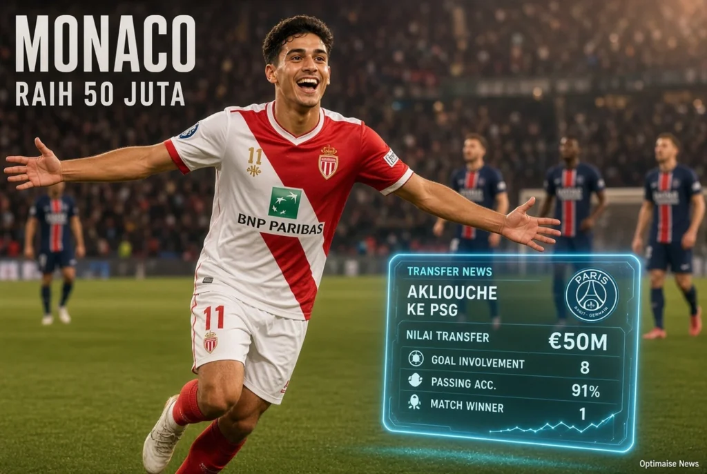 Maghnes Akliouche Raih 50 Juta Euro dari Monaco untuk PSG