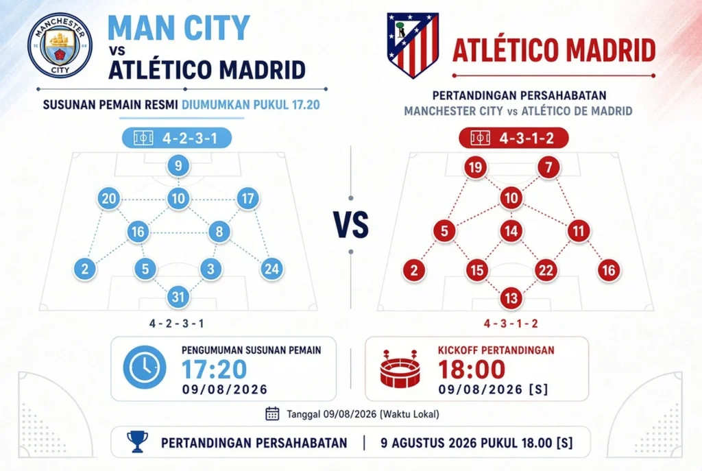 Struktur Atleti hadapi atlético madrid vs man city