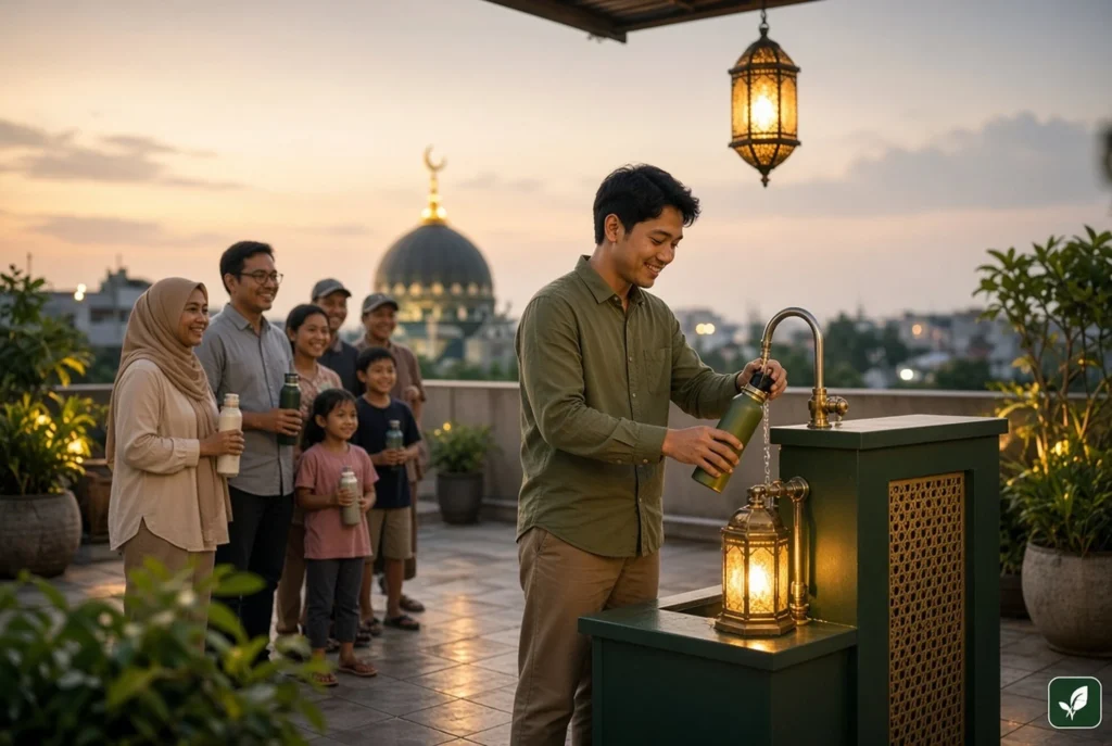 Masjid At-Taqwa Tawarkan 100 Galon Air Wakaf Gratis Bisa