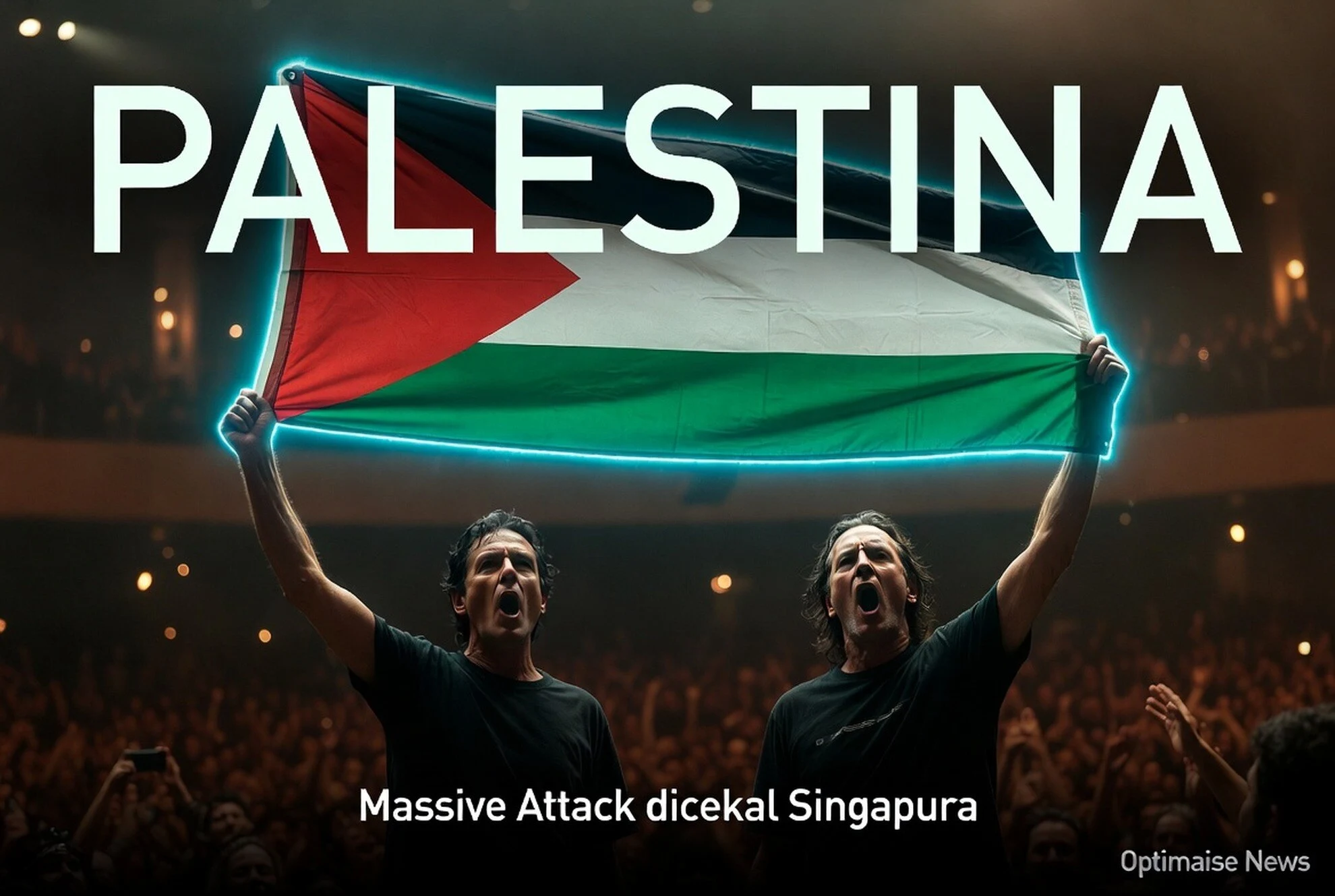 Massive Attack Dicekal Singapura Usai Kibarkan Bendera Palestina