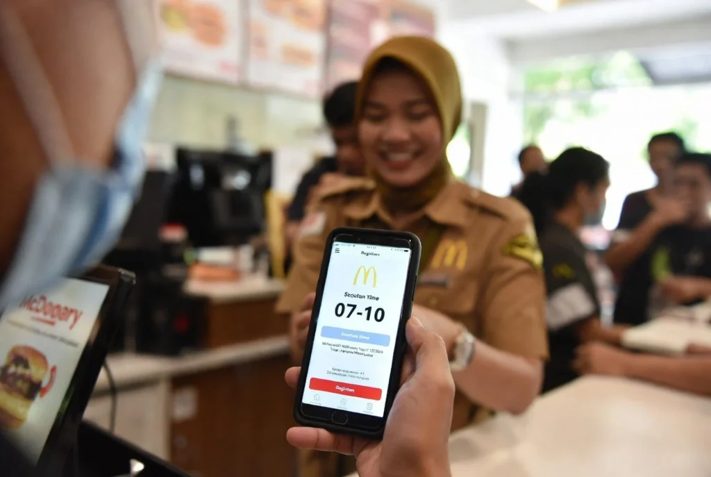 Cara daftar sesi pagi lewat aplikasi McDonald's
