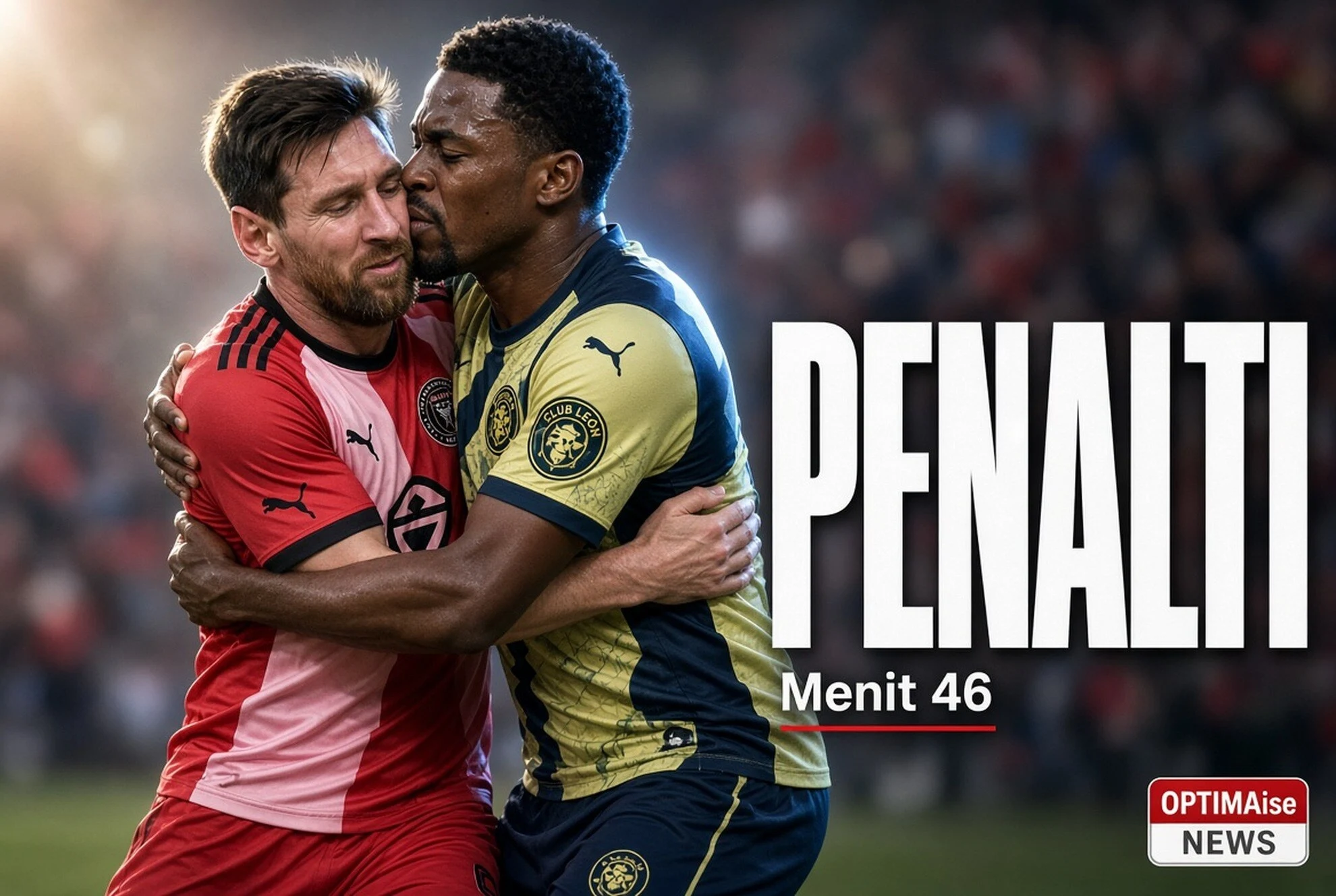 Menit 46 Messi Dipeluk Jhohan Romana usai Duel Penalti