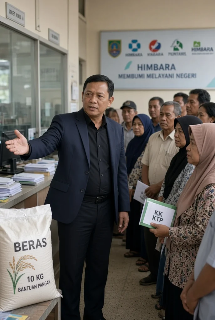 Contoh penyaluran desa dan beras tahap kedua